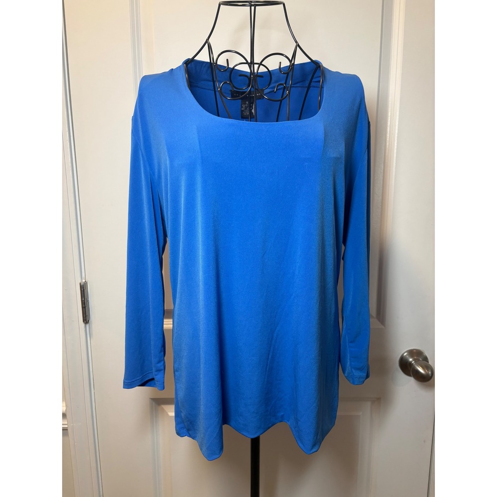 Grace Elements NWT Royal‎ Blue Scoop Neck Long Sleeve Top XL